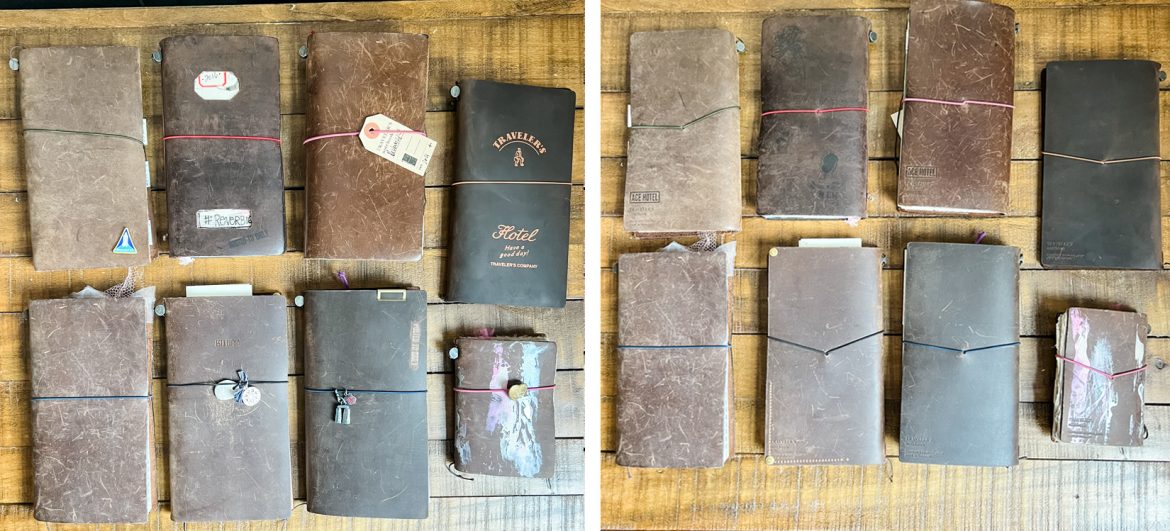 Brown Travelers Notebook Collection